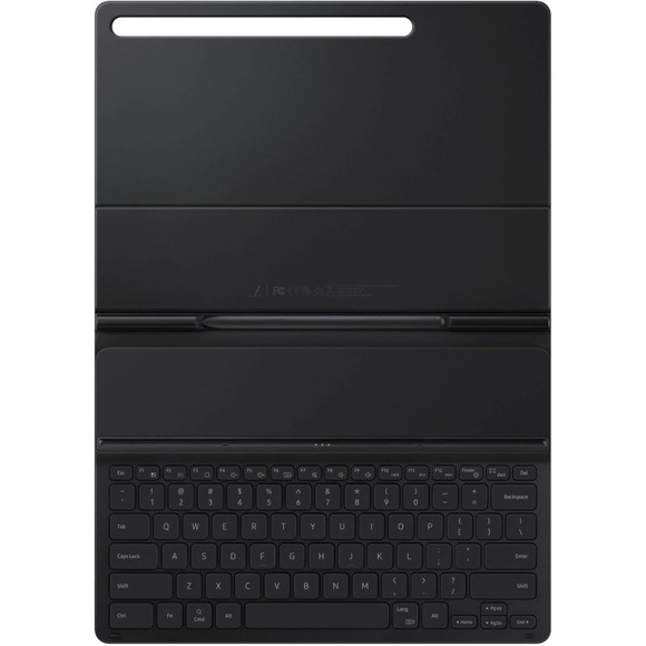 Samsung - Galaxy Tab S8+, Tab S7 FE, Tab S7+ Slim Book Keyboard Cover -Black